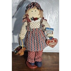 Vintage DanDee Patriotic Girl Doll "I Love America 2000" Original Tag 23" (read)